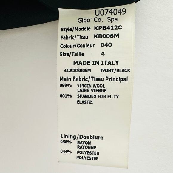 Michael Kors Collection Black Cream Crepe Pencil Dress Size 4 Cocktail Party - Picture 7 of 9